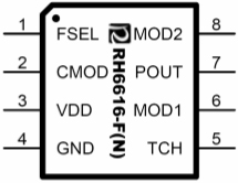 RH6616觸摸按鍵,觸摸按鍵IC,觸摸IC,封裝圖