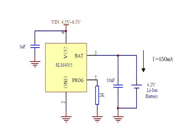 SLM4055-4.2 防電池反接獨立線性鋰電池充電器