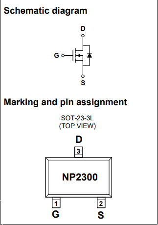 NP2300MR-M N管 20V 6A 