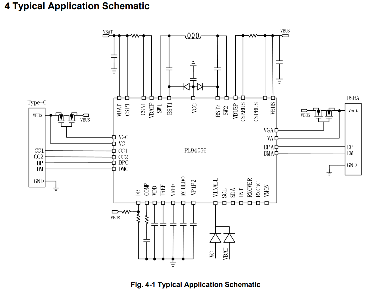 PL94056 High Efficiency, Synchronous bi-directional Buck-BoostCharger with integ